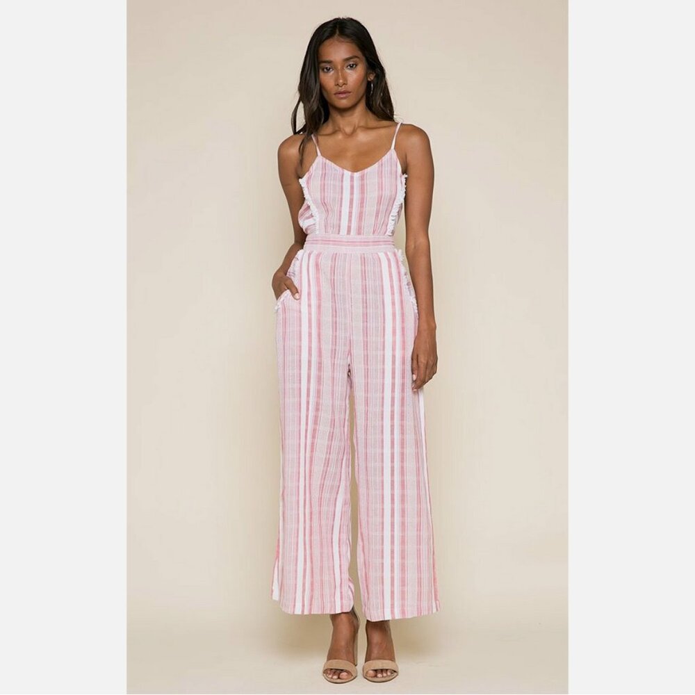 Raga Red Candy Stripe Jumpsuit
